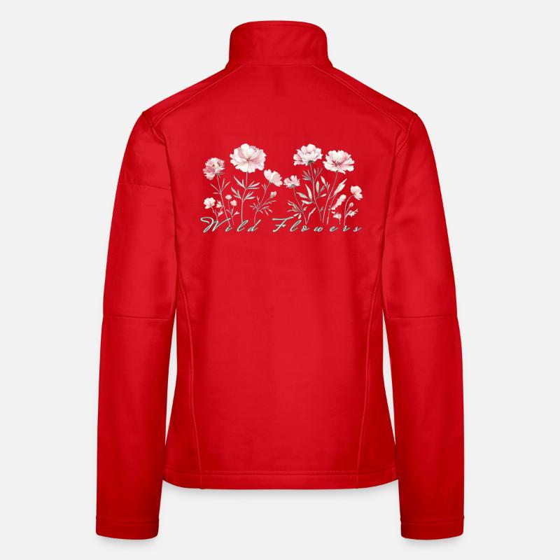 Wilde Blumen Frauen Softshelljacke