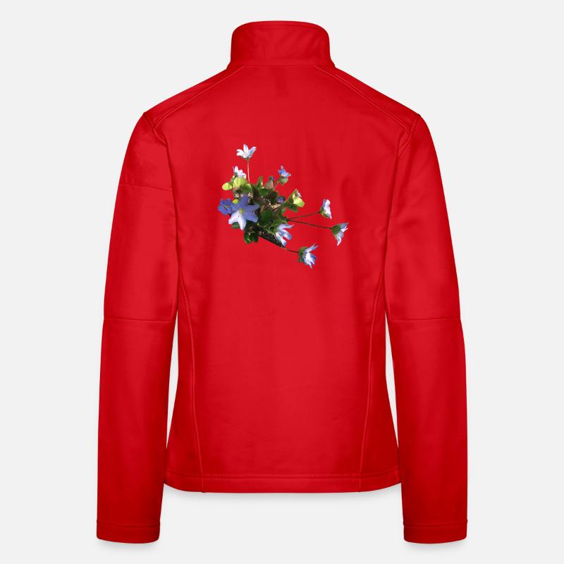 Leberblümchen - Frauen Softshelljacke - Rot