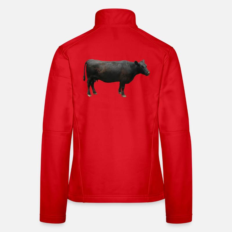 Boeuf noir Veste en tissu softshell Femme