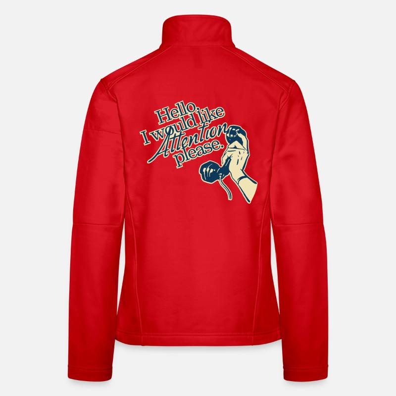 Hello, I Need Attention – Retro Statement Frauen Softshelljacke
