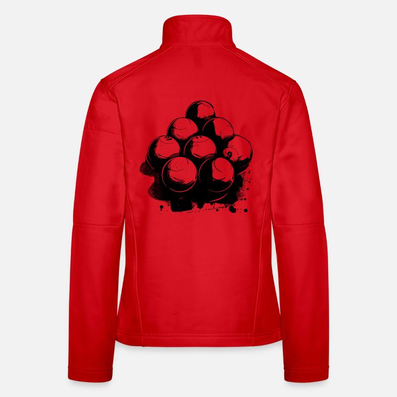 Billiards Drawing Women's Softshell Jacket