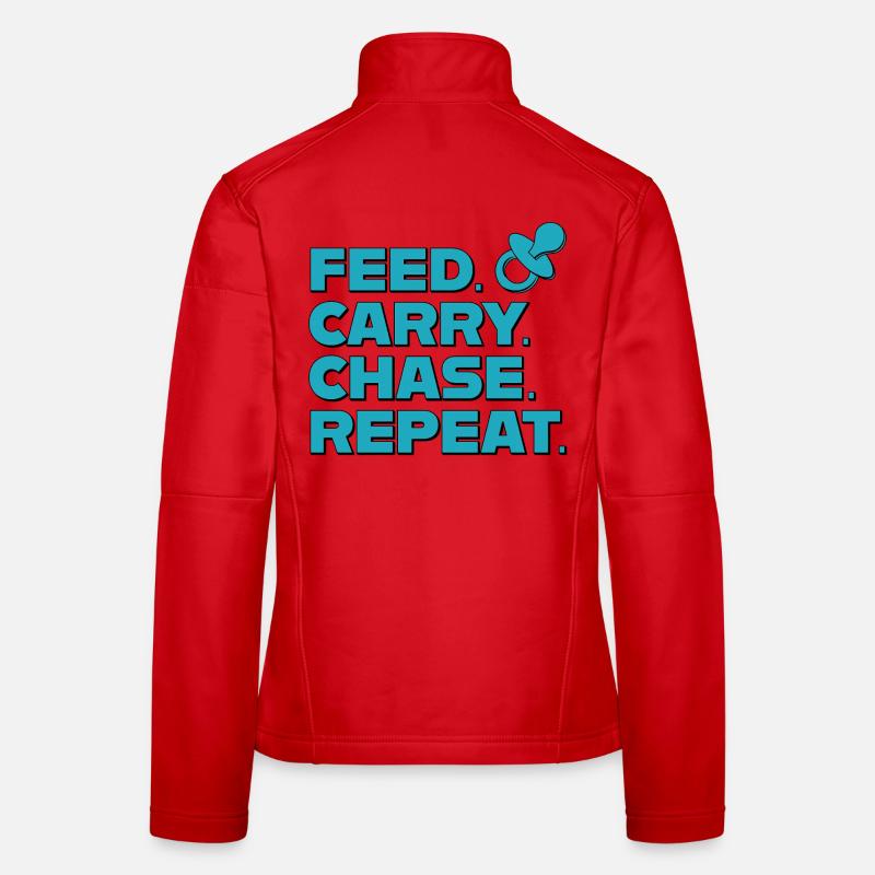 Parenting – Feed Carry Chase Repeat Women's Softshell Jacket