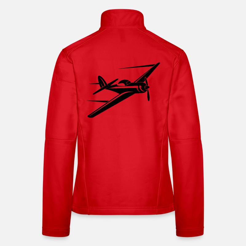 Propeller Plane Drawing Women's Softshell Jacket