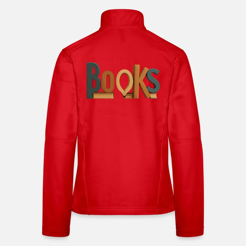 Lettres comme livres Typographie Veste en tissu softshell Femme