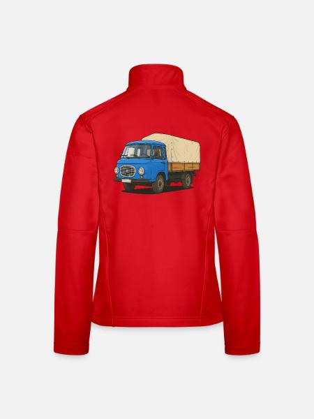 Plateau Est - Veste en tissu softshell Femme - rouge - Dos