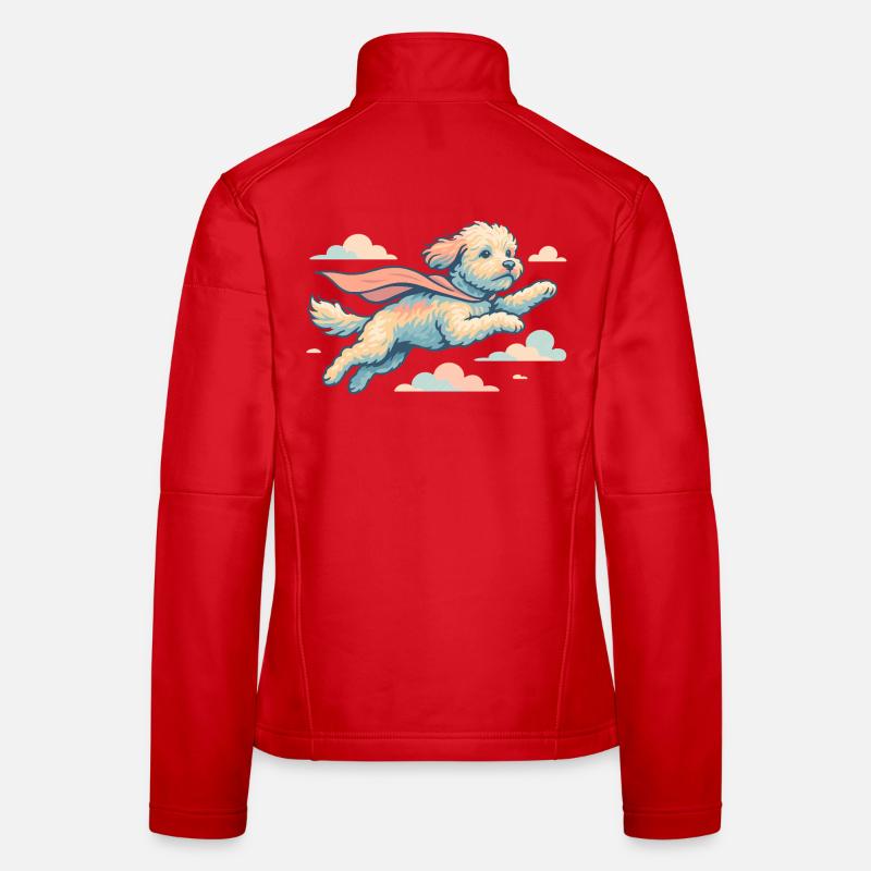 Super chien Havapoo Cape Cape cadeau Veste en tissu softshell Femme