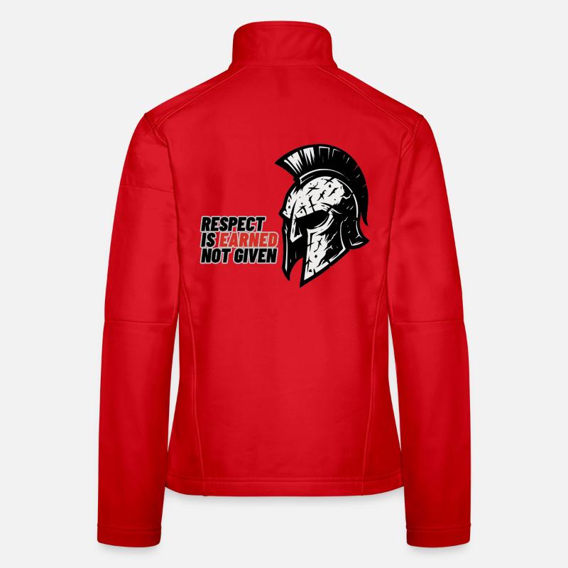 Respect Is earned not given – Spartanerhelm Frauen Softshelljacke