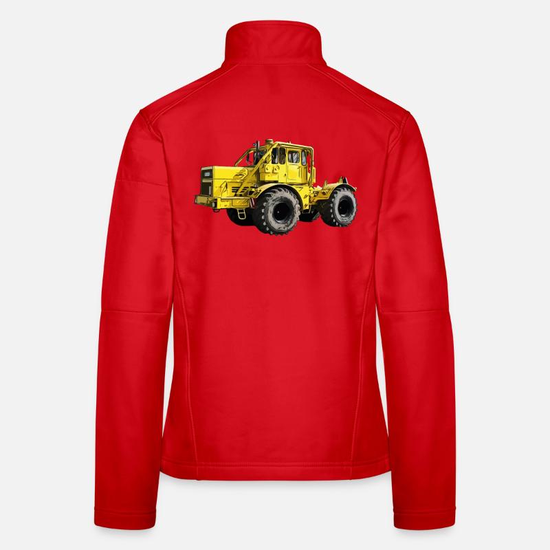 Gelbe Kraftmaschine K700 Traktor - Frauen Softshelljacke - Rot