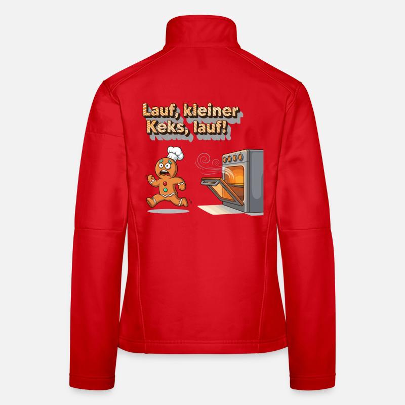 Cours, petit biscuit, cours ! Veste en tissu softshell Femme