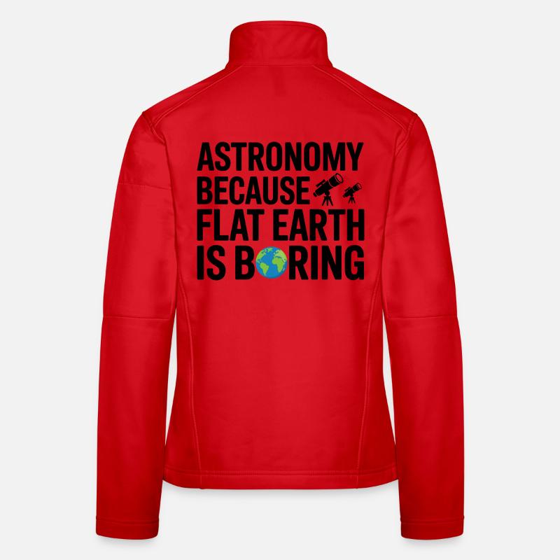 La science plutôt que la conception de la Terre plate Veste en tissu softshell Femme