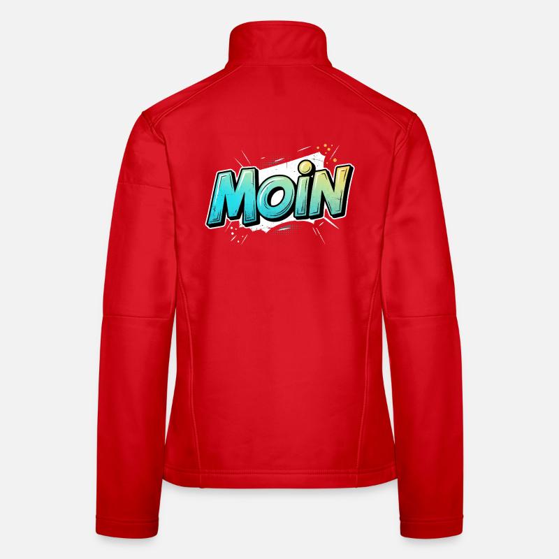 Bande dessinée Pop Art Moin Design Veste en tissu softshell Femme