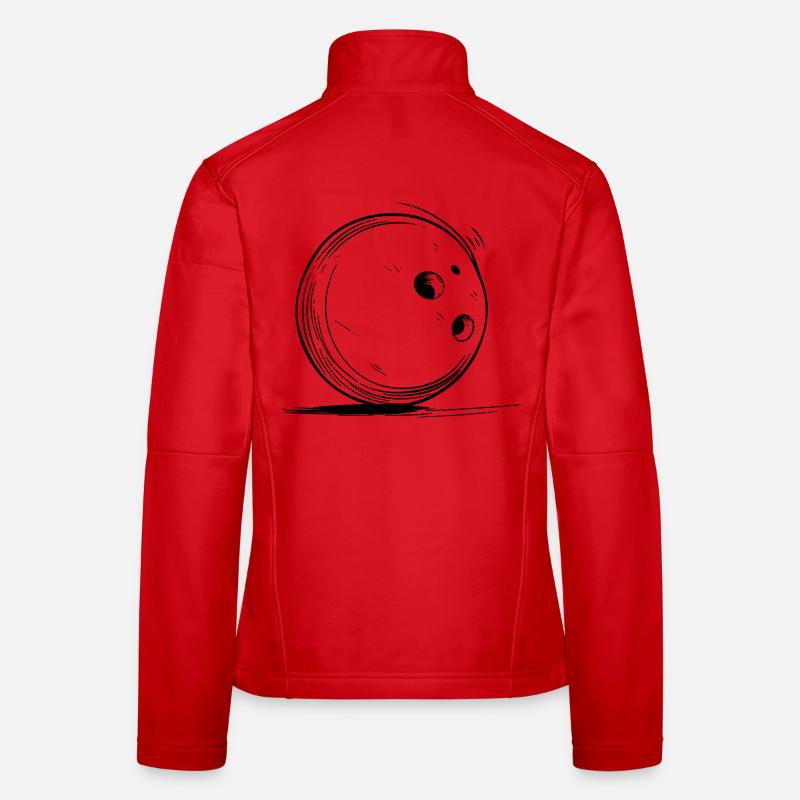 Bowling Ball Drawing Women's Softshell Jacket