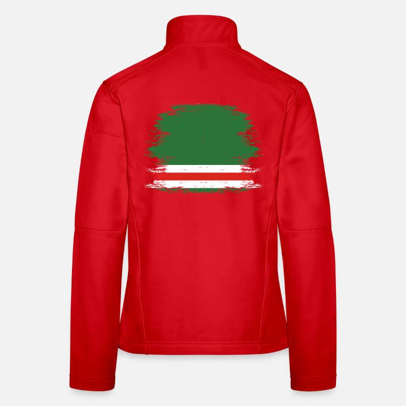 Drapeau de la Tchétchénie utilisé Veste en tissu softshell Femme