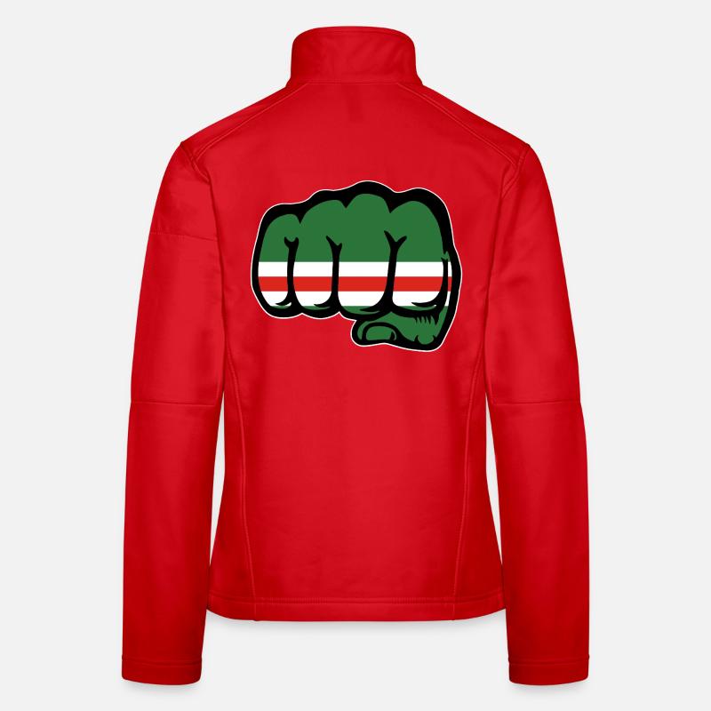 Tschetschenien Flagge Faust Frauen Softshelljacke