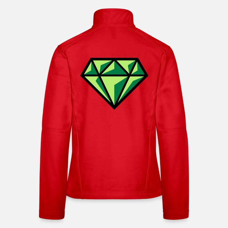 Diamond (Gemstone Brilliant Symbol / POS Gre 3C) Women's Softshell Jacket