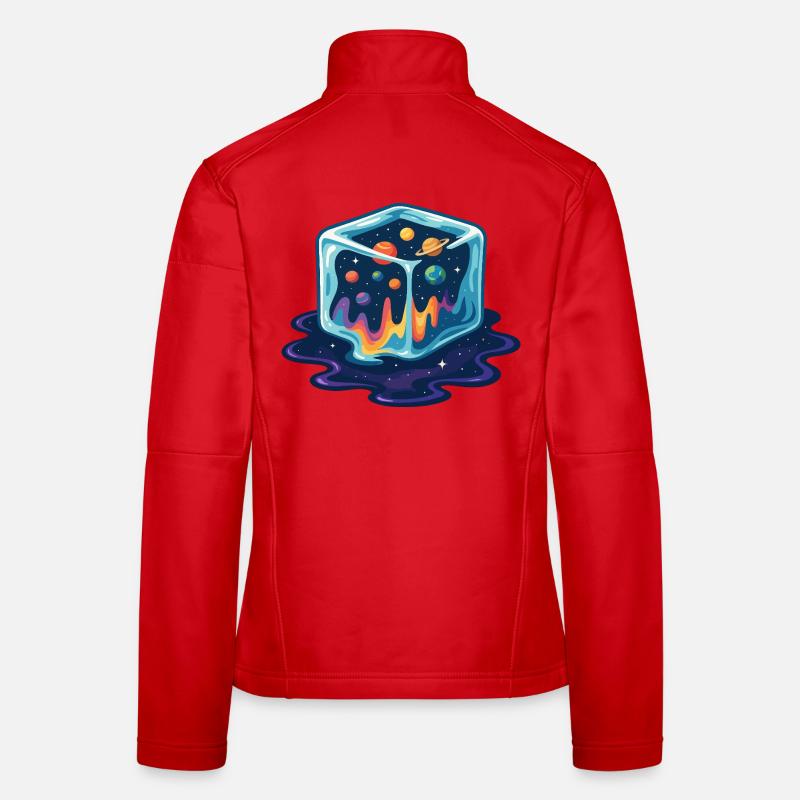 Kosmische Eiswürfel-Galaxie Frauen Softshelljacke