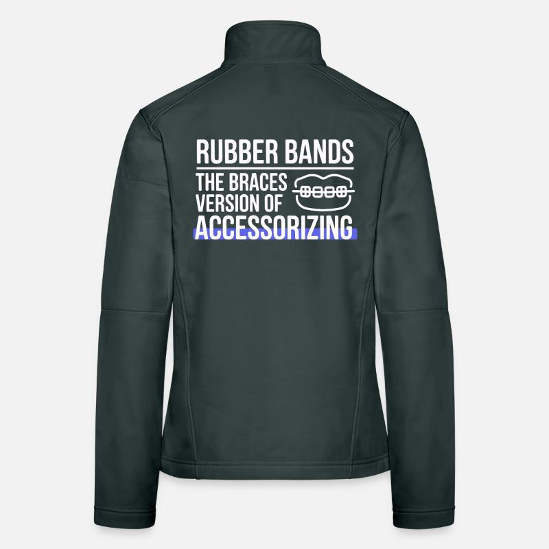 Braces Rubber Bands Accessorizing Ortho Patient  Women's Softshell Jacket
