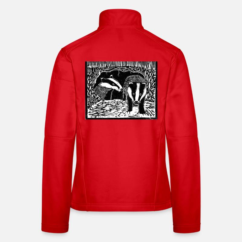 Alphabeest-Dachs Frauen Softshelljacke