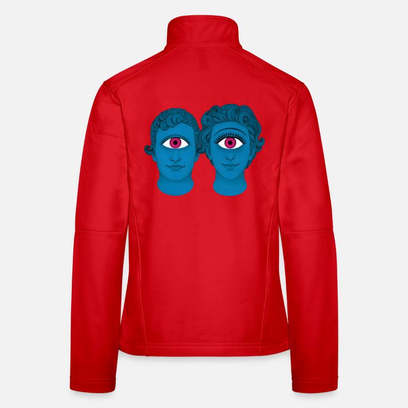 CYCLOPS IN LOVE – nette Leute - Frauen Softshelljacke - Rot