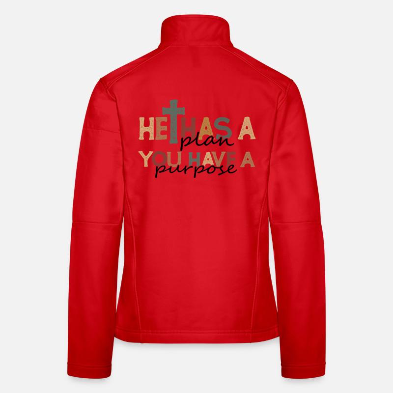 Conception de citation rétro chrétienne Veste en tissu softshell Femme