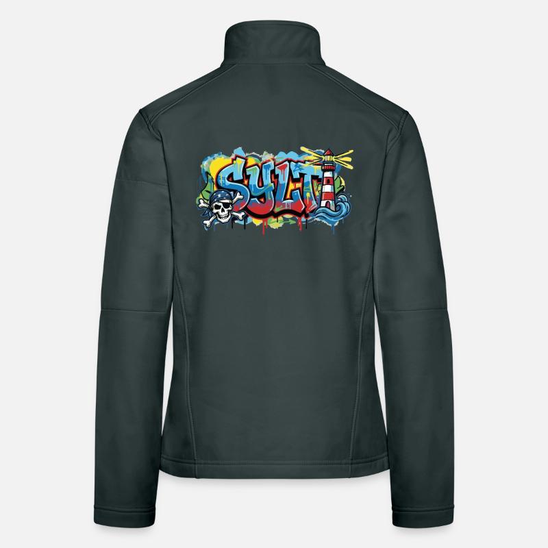 Graffiti de sylles avec phare Veste en tissu softshell Femme