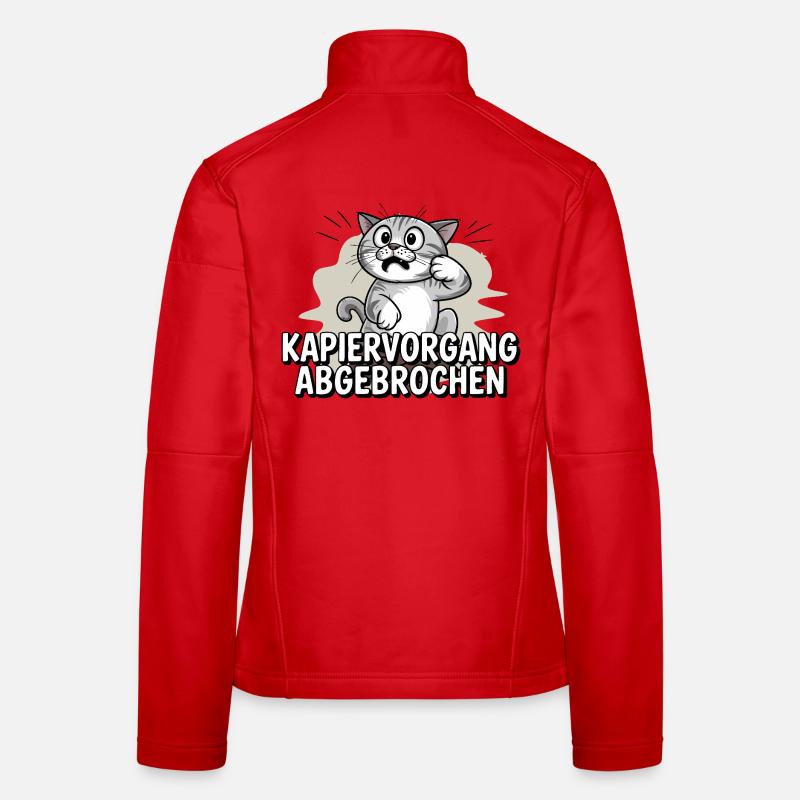 Kapiervorgang abgebrochen – Katze verwirrt Frauen Softshelljacke