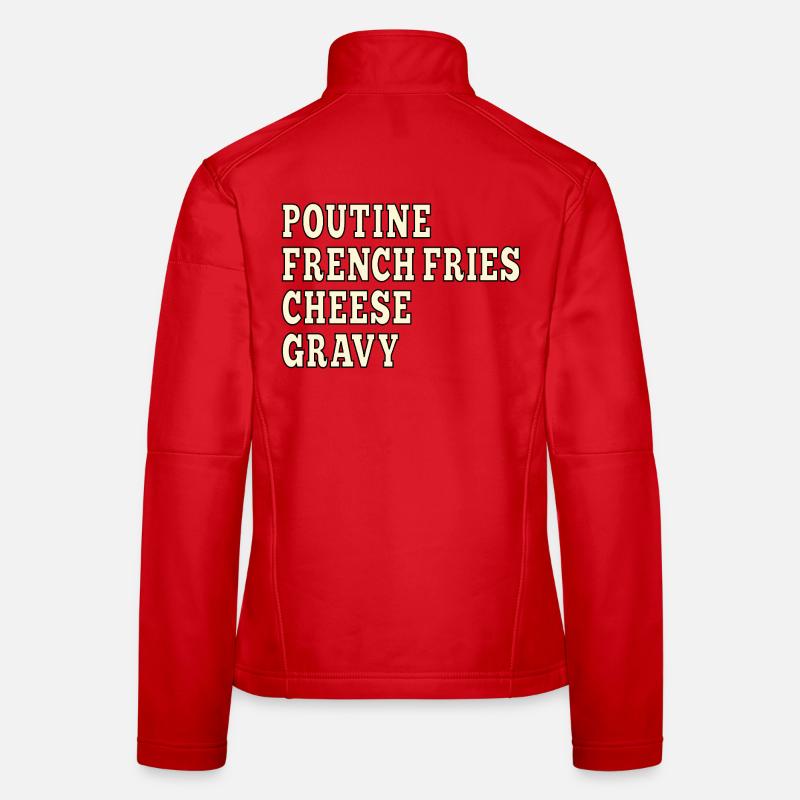 Kanadisches Fast-Food-Poutine Frauen Softshelljacke