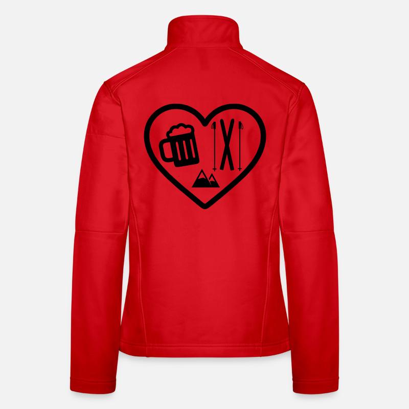 Heart Ski Bier Frauen Softshelljacke