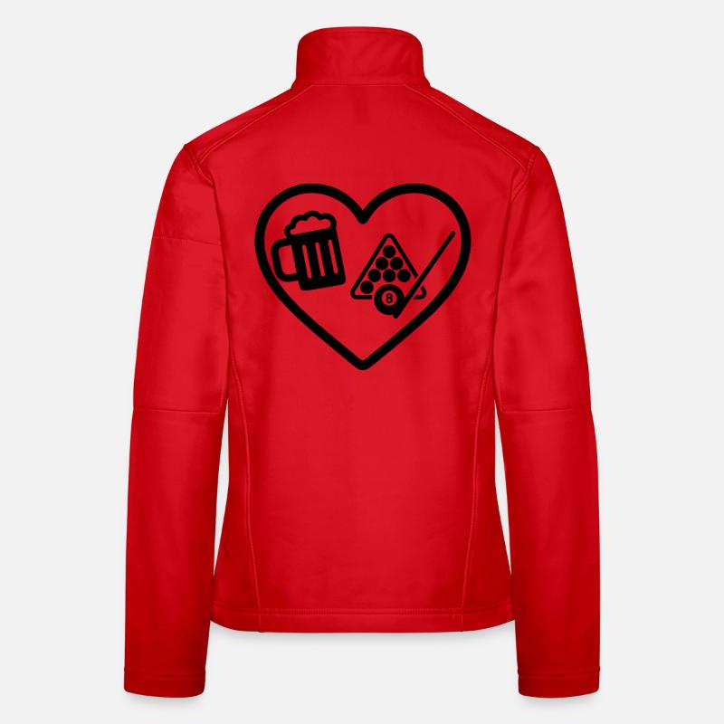 Heart Billiards Bier Frauen Softshelljacke