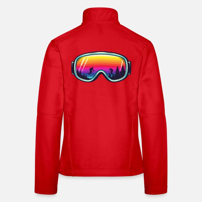 Ski Goggles Sunset Forest Women's Softshell Jacket