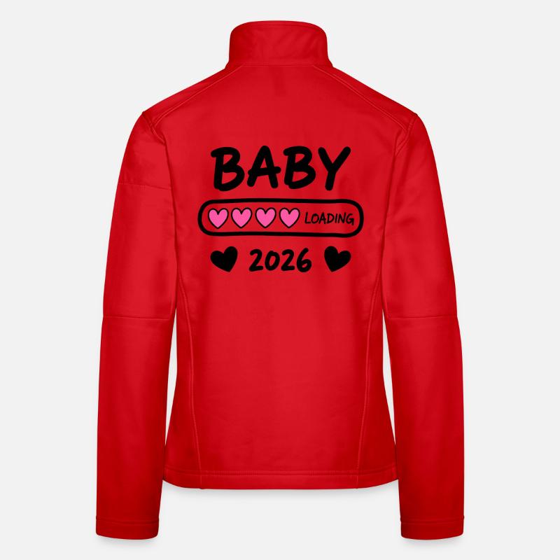 Baby Loading 2026 Schwangerschaft Eltern Frauen Softshelljacke