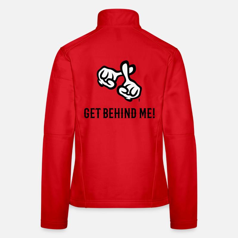 Geh hinter mich! (Kreuz / Bibel / Religion / 2C) Frauen Softshelljacke