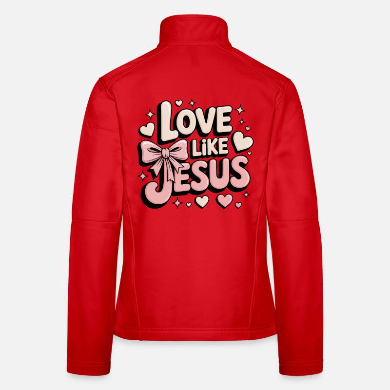 Aimez comme Jésus Veste en tissu softshell Femme