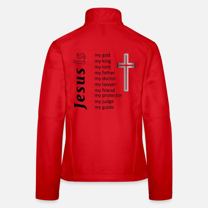 Minimalist Cross Silhouette - Women's Softshell Jacket - red