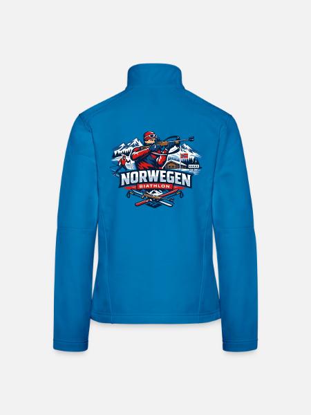 Biathlon Norge Fan de cadeaux Norge - Veste en tissu softshell Femme - rouge - Dos