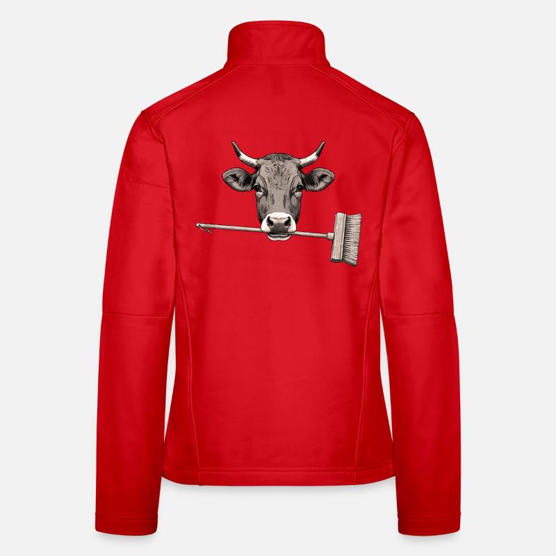 Kuh Frauen Softshelljacke
