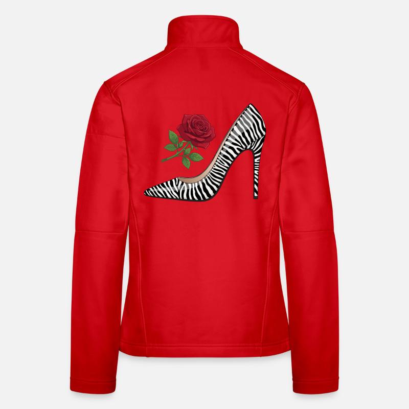 Zebra High Heel Rose Frauen Softshelljacke