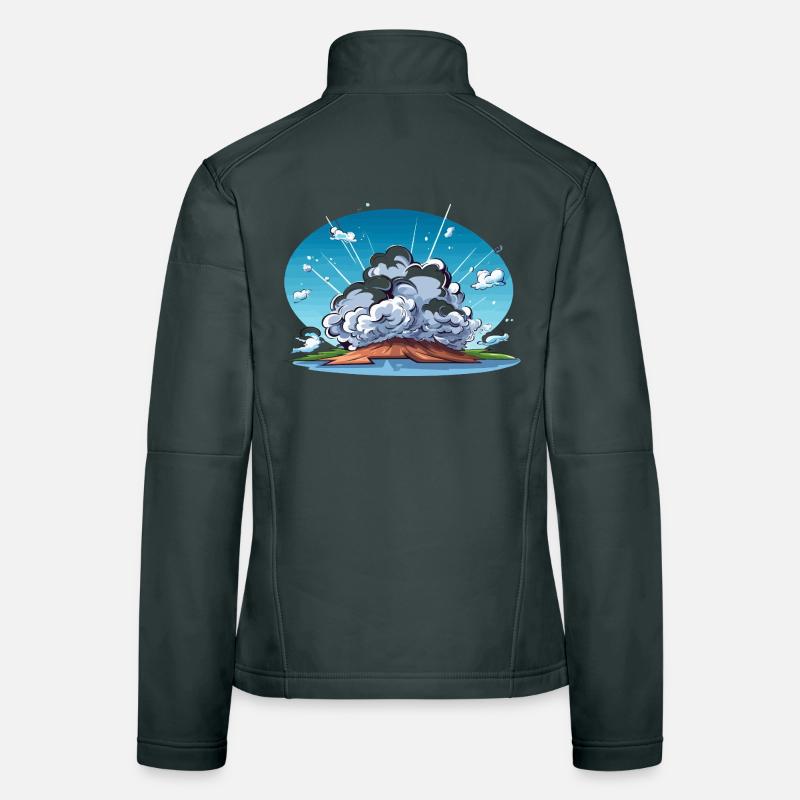 Explosion comique dans le paysage panorama Veste en tissu softshell Femme