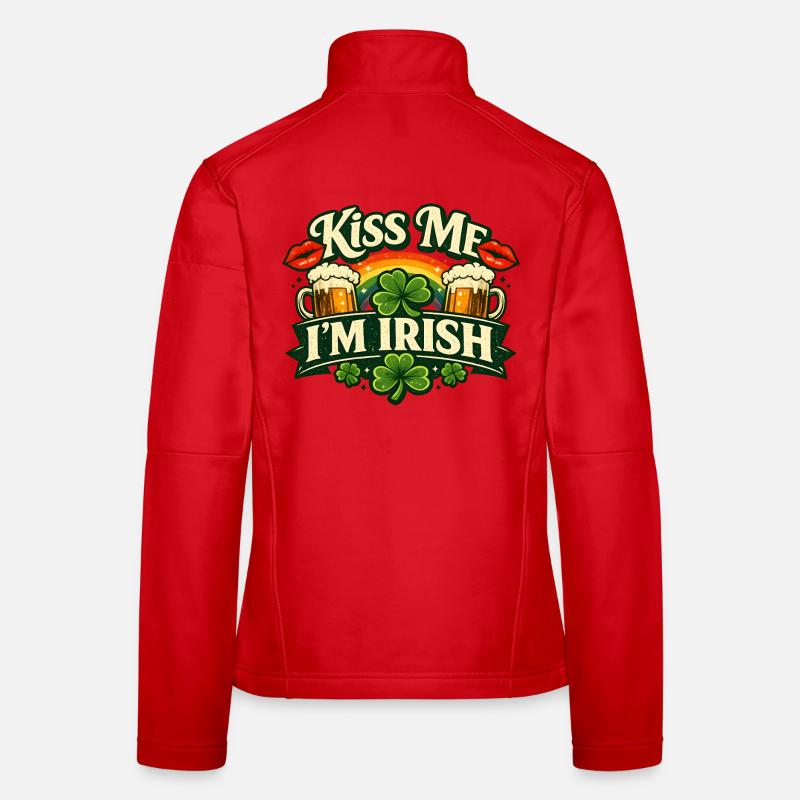 Küss mich, ich bin Irish St. Patrick's Design Frauen Softshelljacke