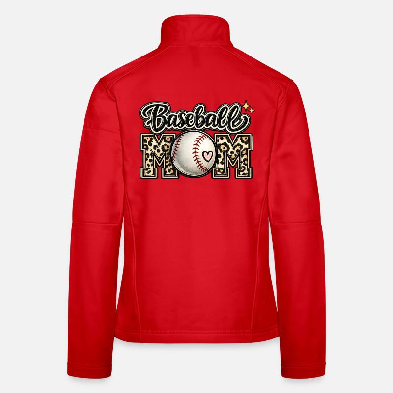 Baseball-Mama-Leopard-Hemd-Geschenk zum Muttertag Frauen Softshelljacke