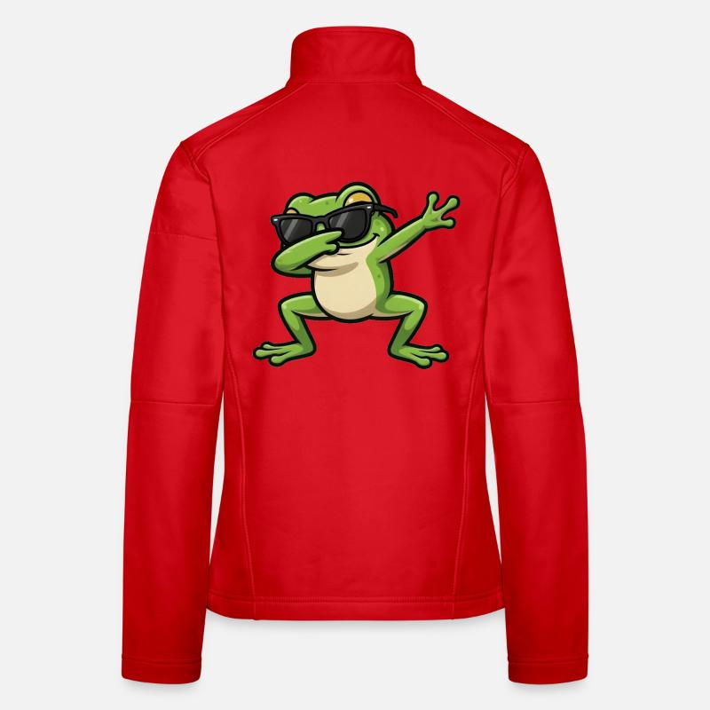 Dabbing Frosch Frauen Softshelljacke