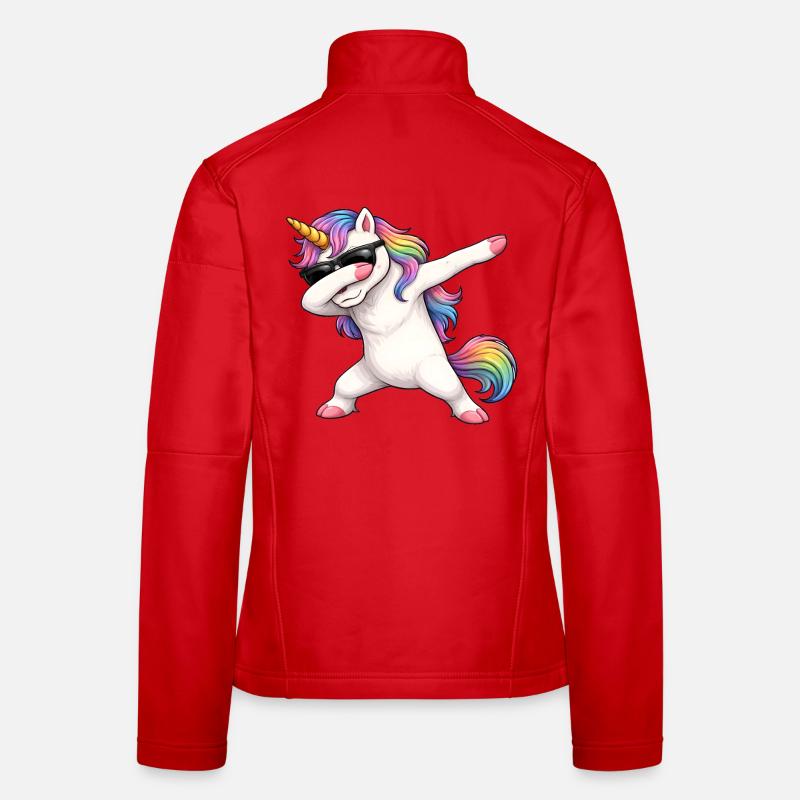 Dabbing Licorne Veste en tissu softshell Femme