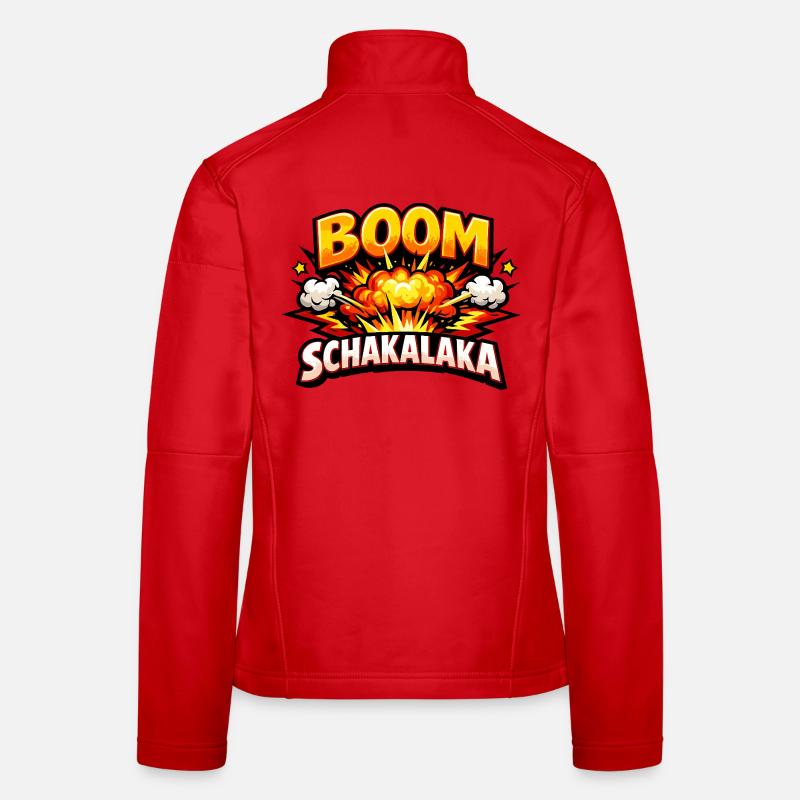 Boom Shakalaka Comic Saying with Explosion Women's Softshell Jacket