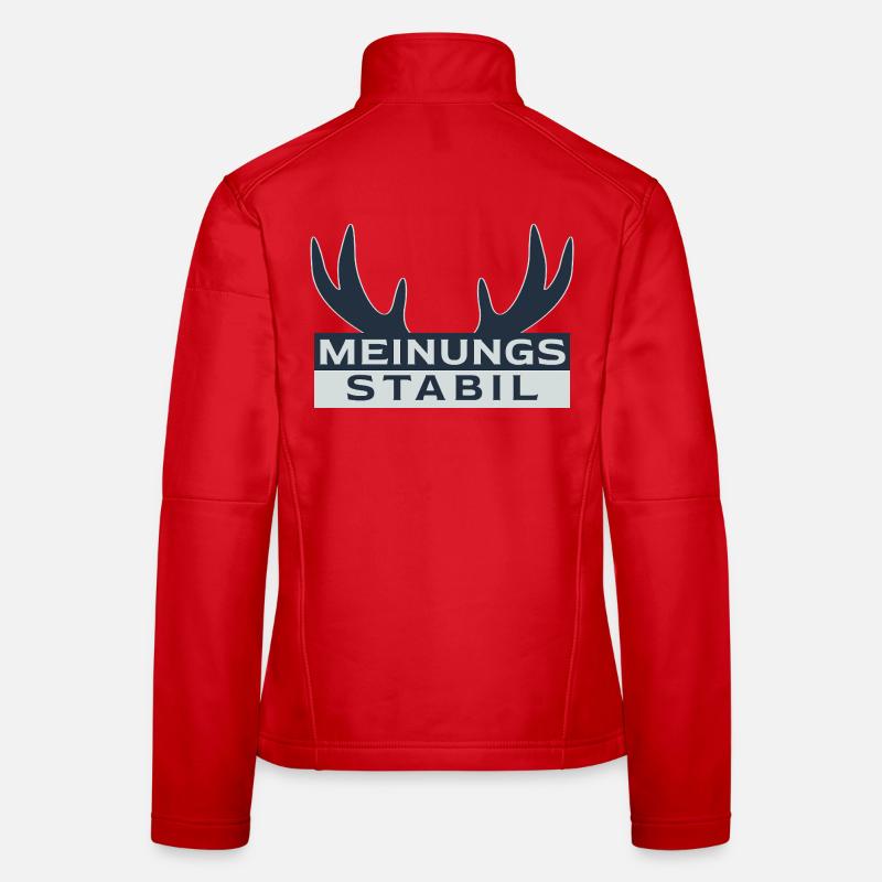 meinungsstabil Dickkopf Sturkopf Sturschädel stur - Frauen Softshelljacke - Rot
