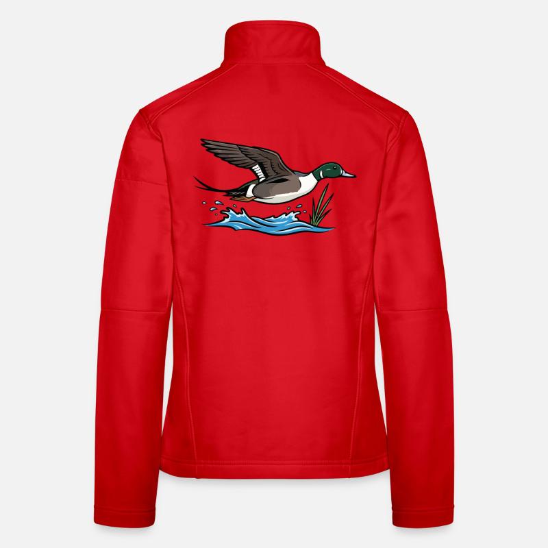 Northern Pintail in Flight Wild Nature Women's Softshell Jacket