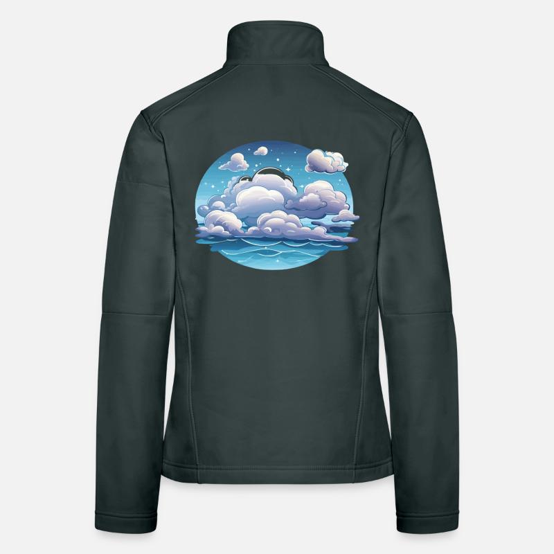 Circular clouds over the ocean Women's Softshell Jacket