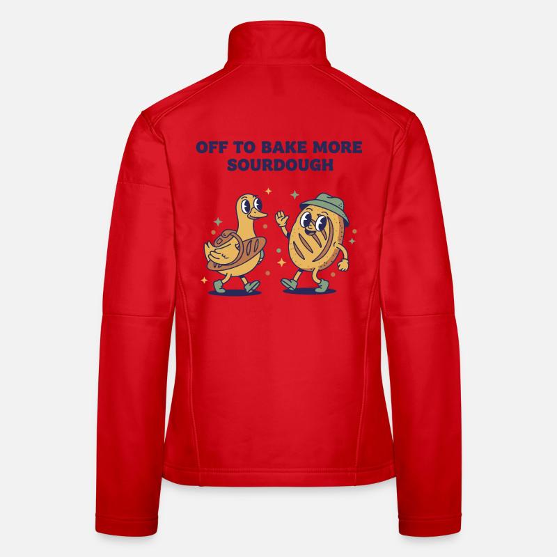 Via per cucinare ancora il pane a lievitazione madre dell'era - Giacca softshell da donna - rosso
