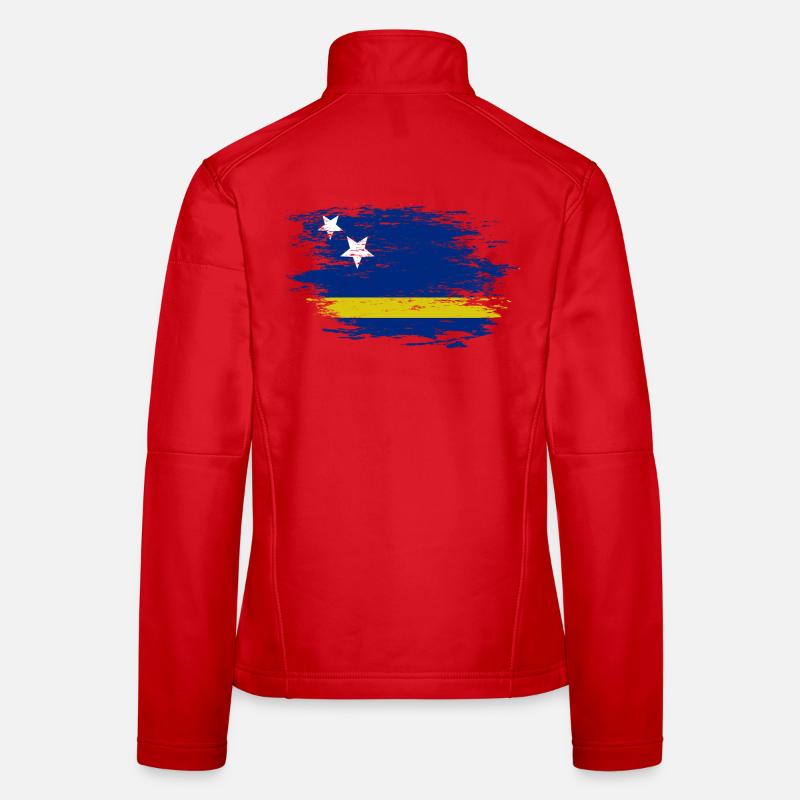 Curacao Flagge used Frauen Softshelljacke