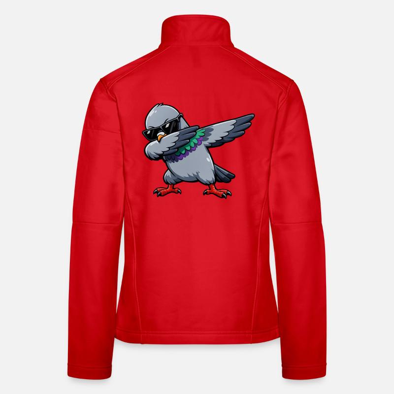 Dabbing Pigeon Women's Softshell Jacket