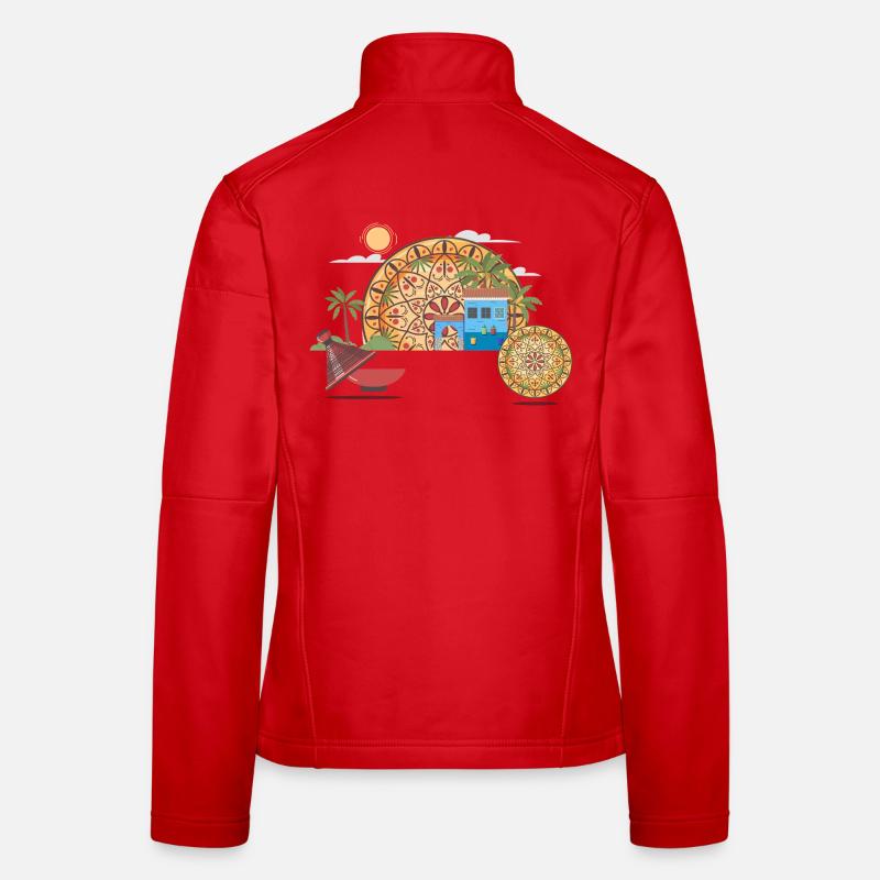 Moroccan Vector Mandala & Cultural Illustration Women's Softshell Jacket
